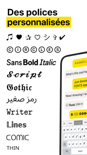 Ecriture Police Clavier Fonts screenshot