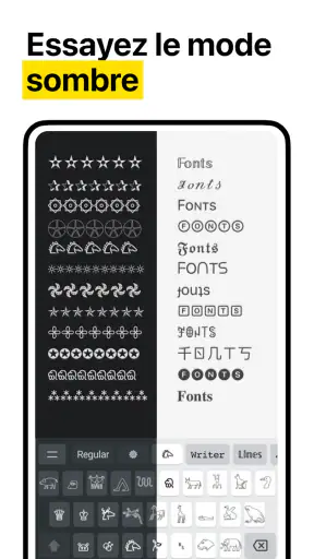 Ecriture Police Clavier Fonts screenshot