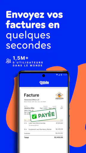 Facture & Devis avec BILLDU screenshot