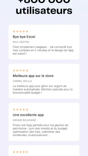 Finary : Patrimoine & Budget screenshot