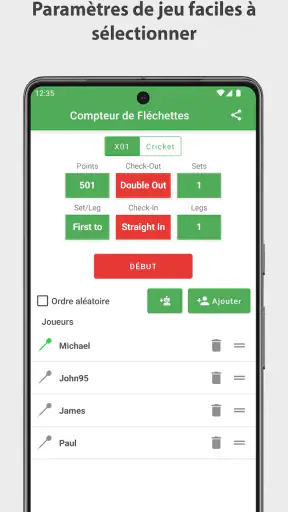 Fléchettes Compteur de Scores screenshot