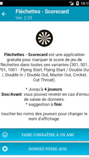 Fléchettes - Score screenshot