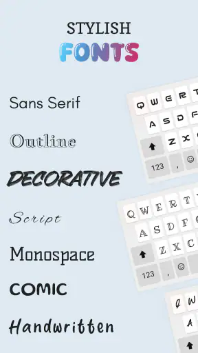 Fonts Keyboard Fonts Theme screenshot