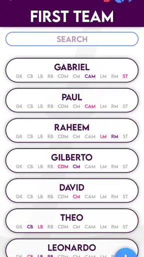 Football Lineup Manager screenshot