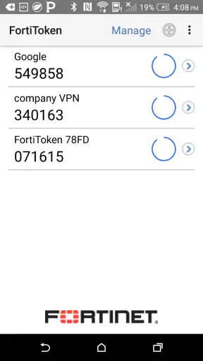 FortiToken Mobile screenshot