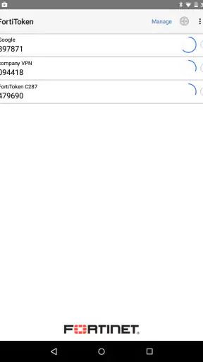 FortiToken Mobile screenshot