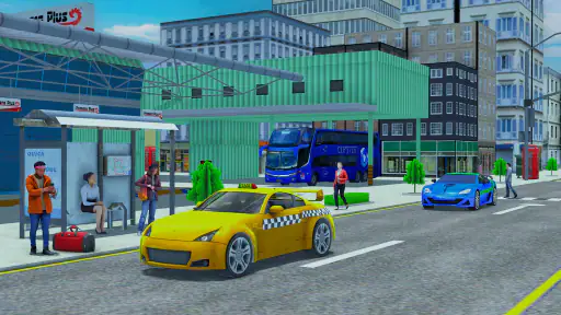 France taxi car driving game screenshot