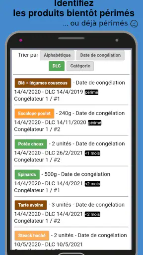 Frizor Gestion de congélateur screenshot