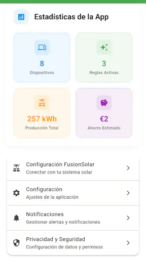 Fusion Solar Auto : Économies screenshot