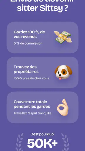 Garde d’animaux fiable Sittsy screenshot