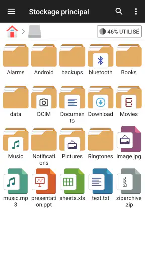 Gestionnaire de fichiers screenshot