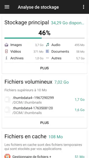Gestionnaire de fichiers screenshot