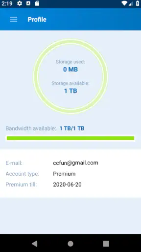 Gestionnaire fichiers Alfafile screenshot