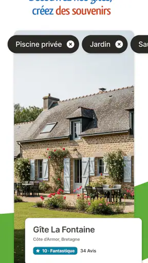 Gîtes : Locations de vacances screenshot