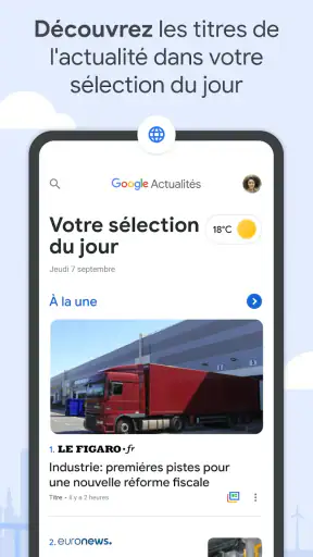Google Actualités screenshot