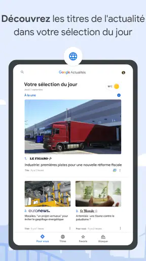 Google Actualités screenshot
