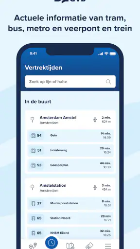 GVB reis app screenshot