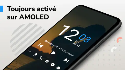 Horloge Fond d'Écran AMOLED screenshot