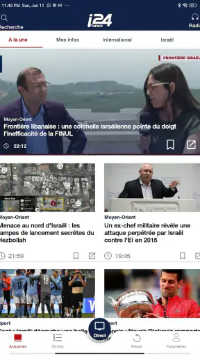 i24NEWS screenshot