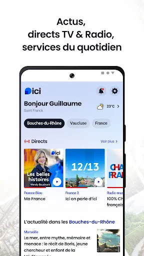 ici : actu locale, radio, TV screenshot