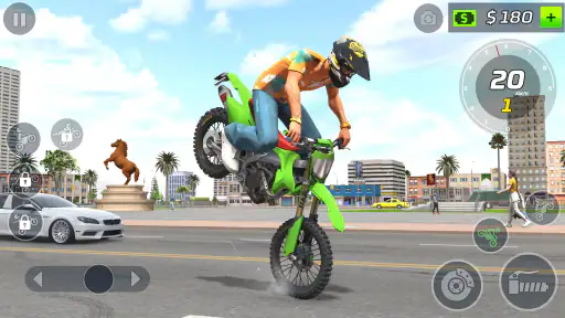jeu de wheeling en moto screenshot