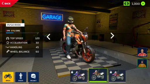jeu de wheeling en moto screenshot