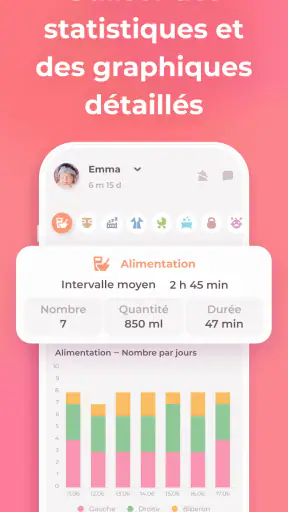 Journal tétée et suivi de bébé screenshot