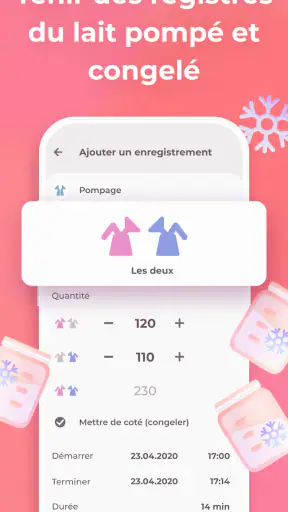 Journal tétée et suivi de bébé screenshot