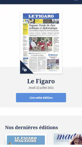 Kiosque Figaro: Journal screenshot