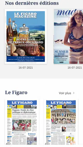 Kiosque Figaro: Journal screenshot