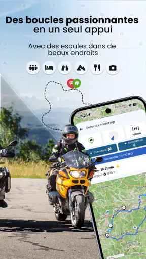 Kurviger navigation moto screenshot