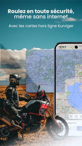 Kurviger navigation moto screenshot