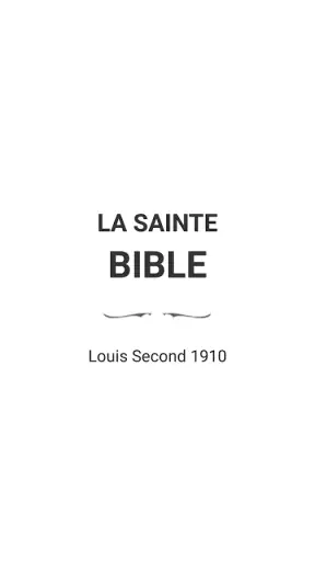 La Sainte Bible, Louis Segond screenshot