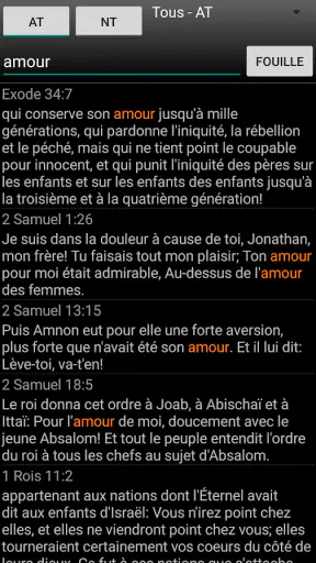 La Sainte Bible, Louis Segond screenshot
