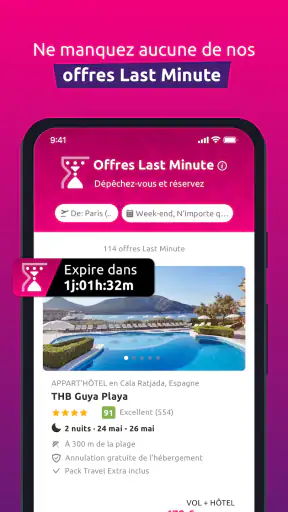 lastminute.com - Voyage et vol screenshot