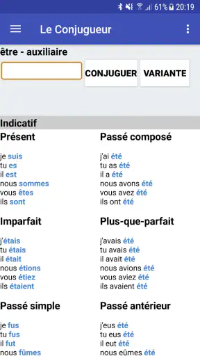 Le Conjugueur screenshot