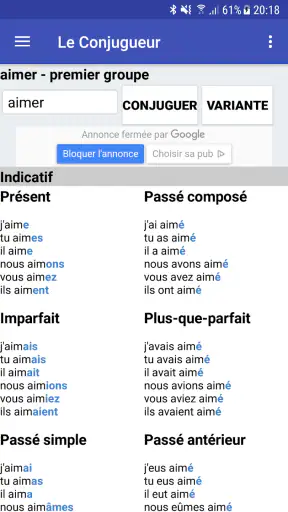 Le Conjugueur screenshot