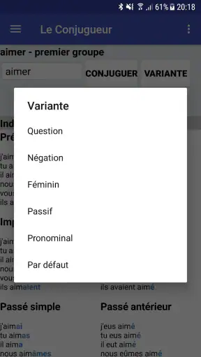 Le Conjugueur screenshot