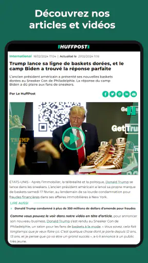Le HuffPost : Actu Info Vidéo screenshot