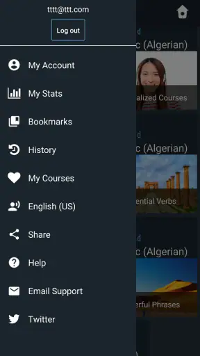 Learn Algerian Arabic. Speak A screenshot