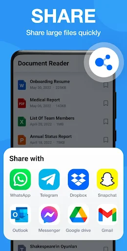 Lecteur de documents: PDF, DOC screenshot