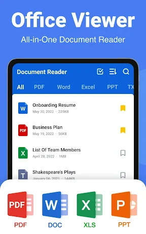 Lecteur de documents: PDF, DOC screenshot