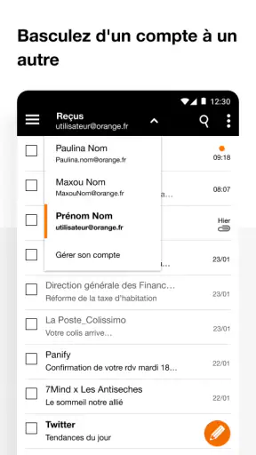 Mail Orange - Messagerie email screenshot
