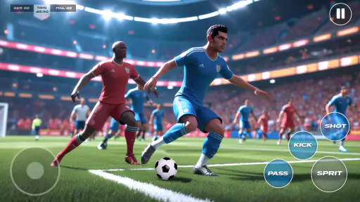 Match de football sur penalty screenshot