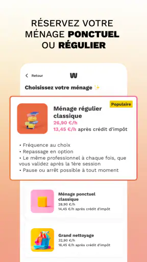 Ménage à domicile - Wecasa screenshot