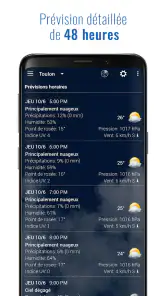 Météo et horloge transparent screenshot
