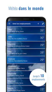 Météo et horloge transparent screenshot