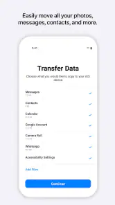 Migrer vers iOS screenshot