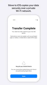 Migrer vers iOS screenshot