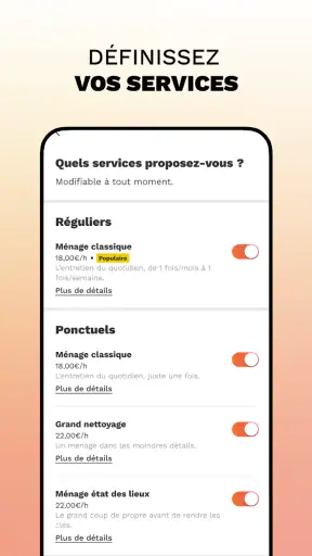 Mission à domicile Wecasa Pro screenshot